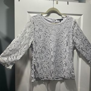 Silver Lace top